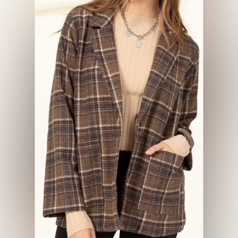 New- Hyfve NYC Vibes Plaid Office / Casual Blazer